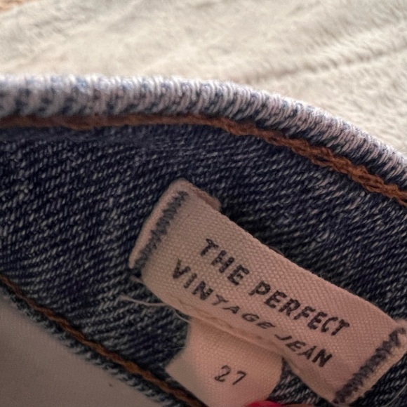 Madewell The Perfect Vintage Jean High Rise Tapered Mom Denim Raw Hem Ainsworth - Picture 3 of 17